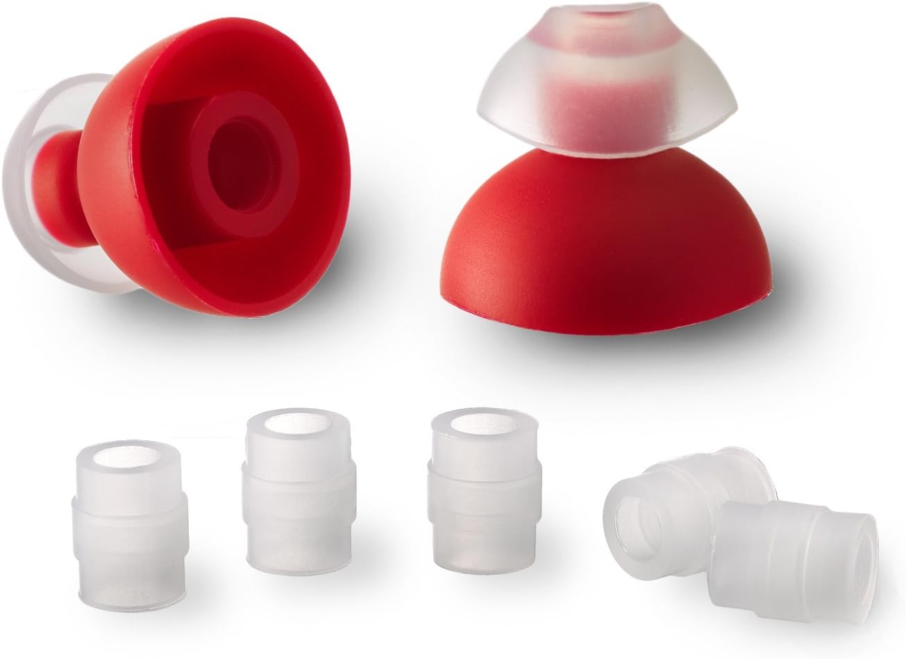 SpinFit CP240-M, Double-Flange Silicone Eartips Replacement for Universal IEM Earphones with 5 Inserts