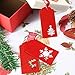 Aneco 150 Pieces Paper Tags Kraft Christmas Tags Hang Labels Christmas Tree Snowflake Reindeer Design for Christmas Favor,DIY Arts and Crafts Wedding Supply with 30 Meters Twine