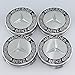 ZZHF1 Wheel Center Caps For Mercedes Benz 75mm - Wreath Cover Chrome Emblem (4Pcs) (Black)