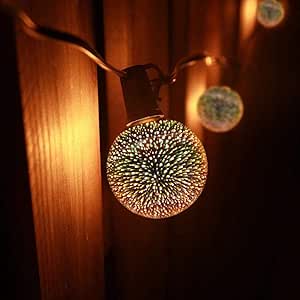 Welcometo -HOME Bombilla LED con efecto de fuegos artificiales 3D, E27