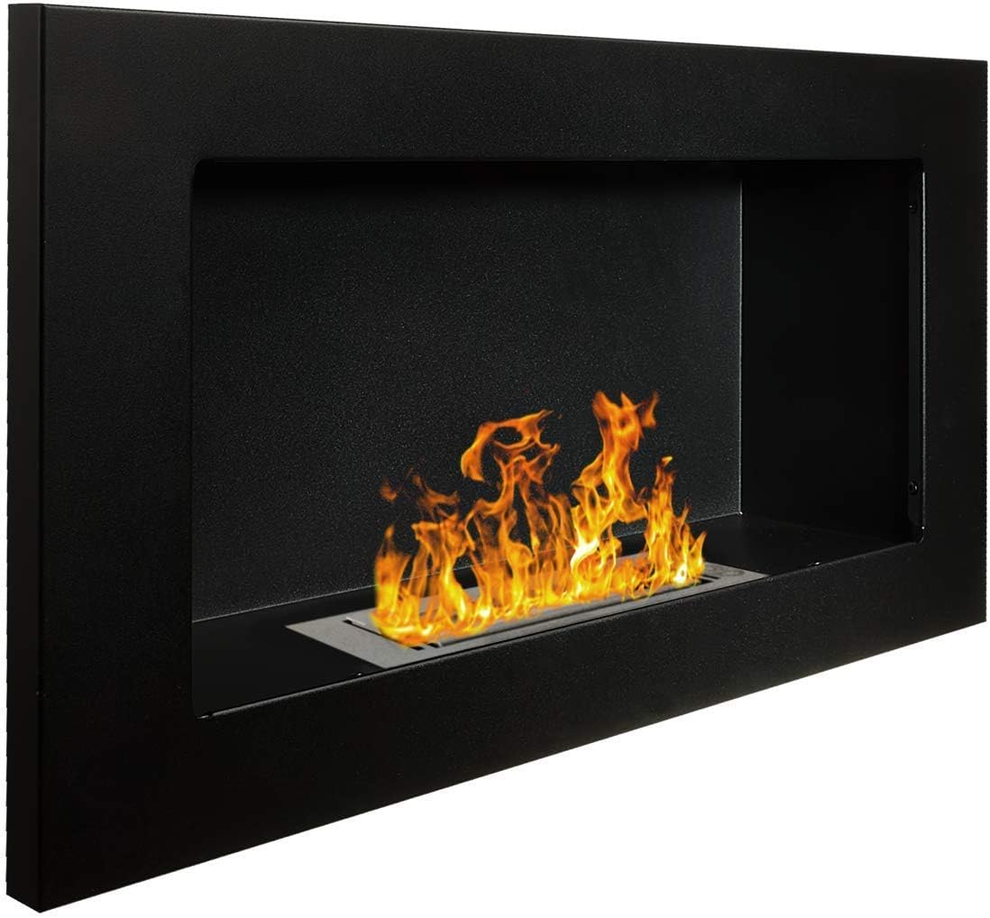 Campo24 65er with White Stones and Burner BioEthanol Fireplace
