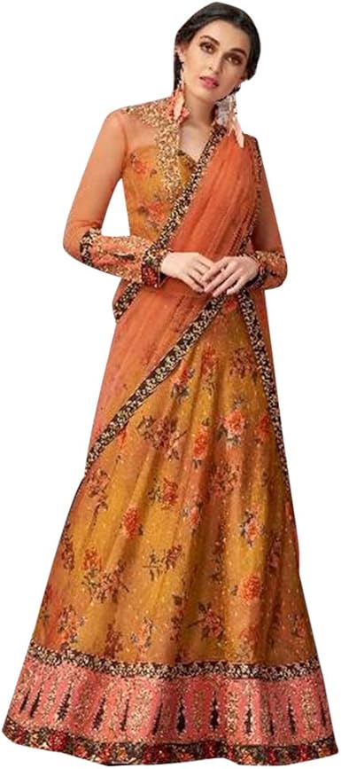 designer printed gown