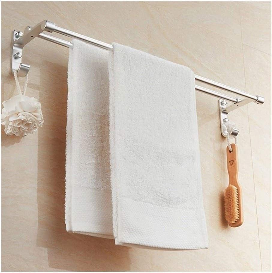 Towel Rail Towel Bar for Vertical Radiator 2 Tier Bathroom Shower