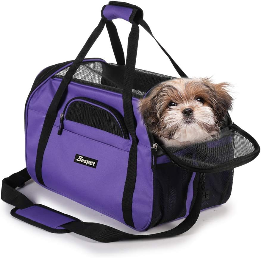 JESPET Soft-Sided Kennel Pet Carrier for Small Dogs, Cats, Puppy, Airline Approved Cat Carriers Dog Carrier Collapsible, Travel Handbag & Car Seat
