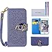 ACO-UINT Folio Flip Cover Strap Case for iPhone 6s/6 Bundle with 2 Stylus Pens, 2 Screen Protector and Microfiber Cleaning Cloth - Blue Eagle Eye Pattern