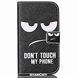 Galaxy Grand Neo Case, StarCity ® Samsung Galaxy Grand Neo Case, Folio Flip PU Leather Wallet Case with Card Holder For Samsung Galaxy Grand Neo I9060 / Neo Plus GT-I9060I / Duos i9082 (Black Eyes)