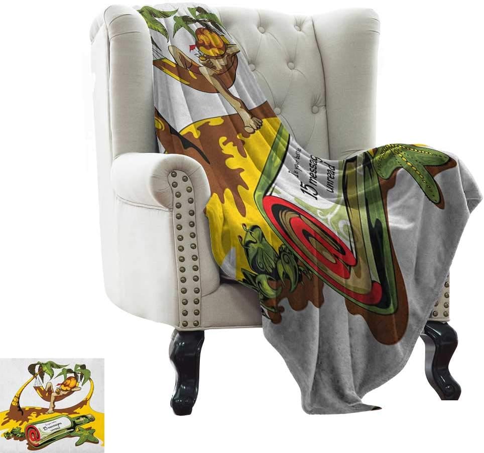 Weighted Blanket for Kids Beach,Image of Young Man in Hammock and