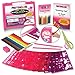 Toysical Kids Stencils Set for Girls | 55 Pc Drawing Art N Crafts Set with Non-Slip Clips in Travel Case | Best Birthday & Christmas Gift for Ages 3, 4, 5 & 6 Year Old Toddlers & Children