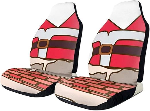 Beth-D Fundas De Asiento De Coche, Santa Claus En La Chimenea Juego