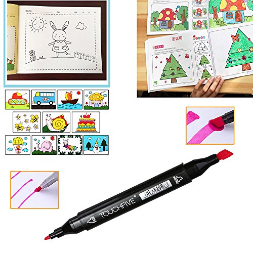 Alimao Touchfive 30Colors 2019 New Pen Marker Set Dual Fashion Boutique Head Sketch Markers Brush Pen Special sale Black - Thumbnail 4