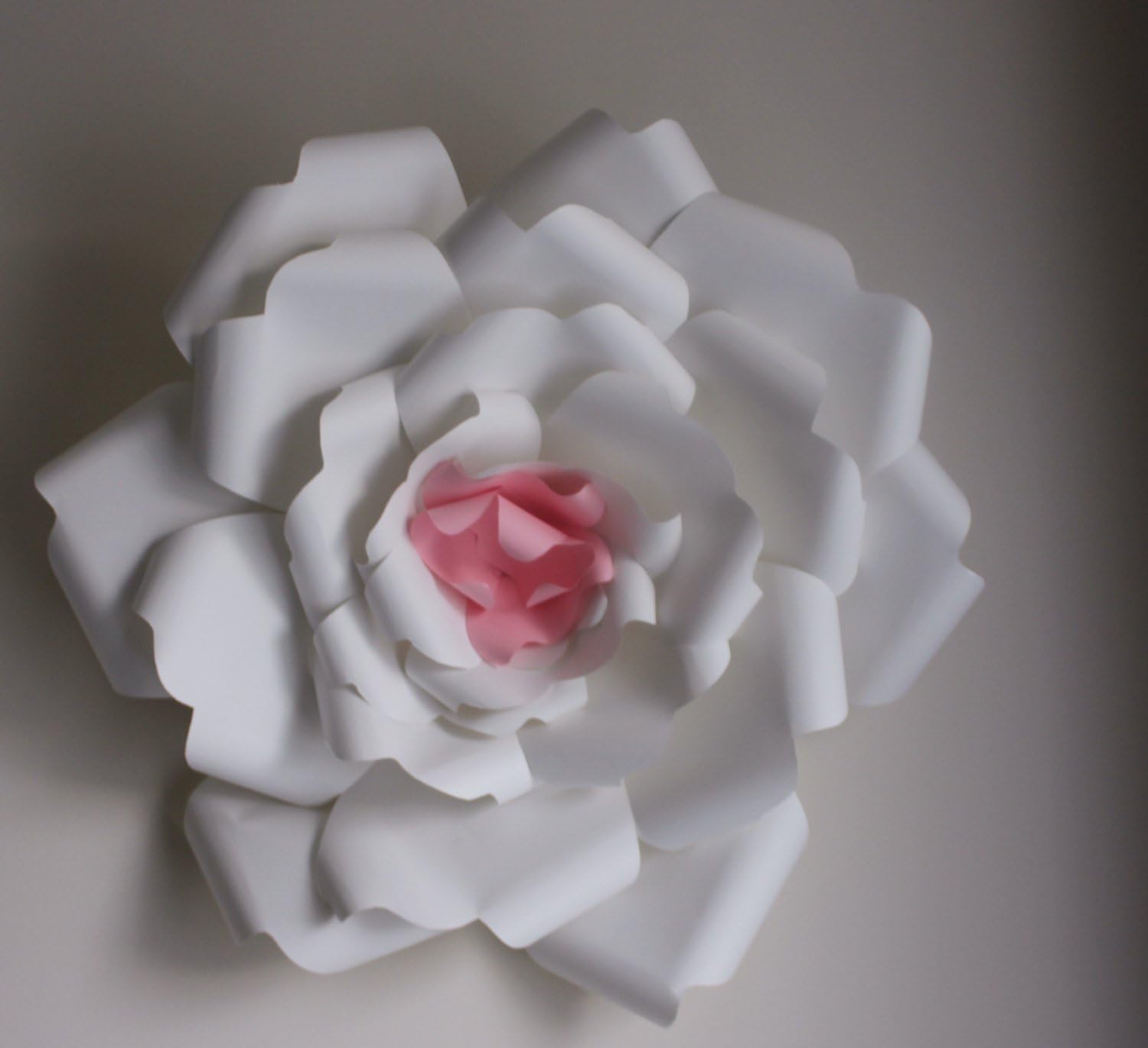 Set 3 Giant 22 inch white Paper flower backdrop,flower backdrop,Giantwhite and pink paper flower wedding backdrop,Nursery room decor