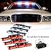 DIYAH 54 LED High Intensity LED Light Bar Law Enforcement Emergency Hazard Warning Strobe Lights For Interior Dash Windshield (Red and White)