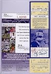 1987 New York Yankees Full Ticket Yogi Berra Autograph - JSA Authentic Loa