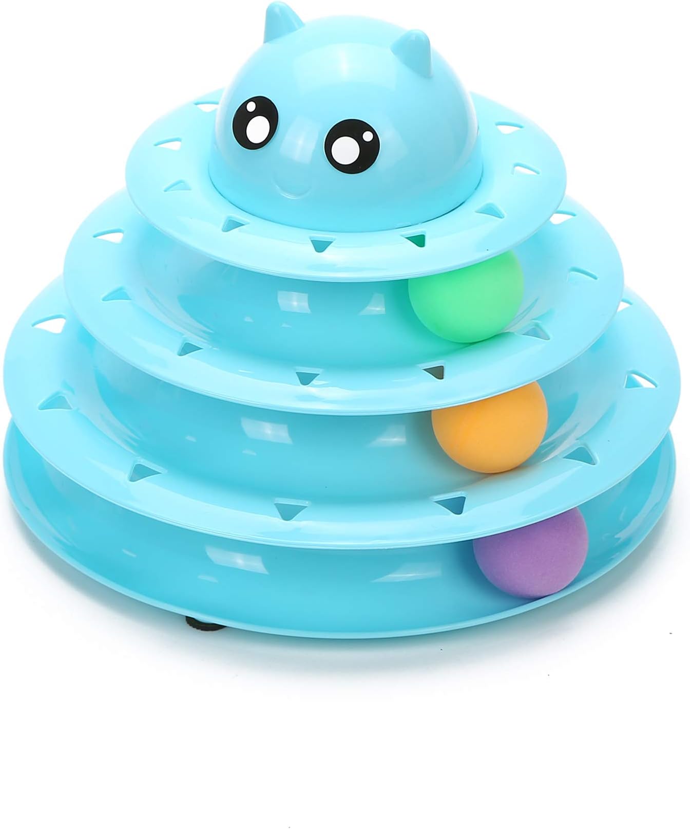 Gefryco Pet Interactive Cat Toy 3 Level Towers Tracks Roller Exercise Puzzle Toys