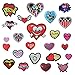 24pcs/lot heart style Assorted Iron-on or Sew-on Embroidered Patch Motif Applique Set (Mixed colors Set 17)