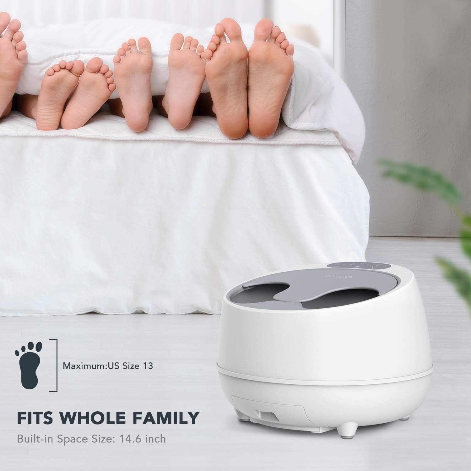 oFlexiSpa Steam Foot Spa Bath Massager with Electric Rollers, 3 Heating Levels and 2 Intensities for Feet Reflexology, 3 Adjustable Timers, Soothe Tired Feet, Water Saving Technology for Home Use: Health & Personal Care