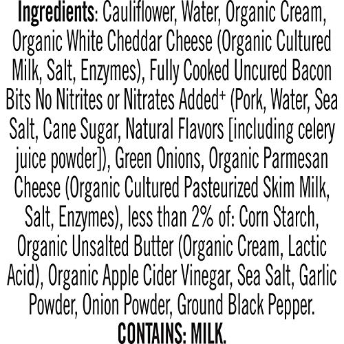 Alexia Loaded Cauliflower with Aged White Cheddar, Keto Friendly, 10 Ounce