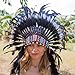 Novum Crafts Feather Headdress | Native American Indian Inspired | Blue Tips