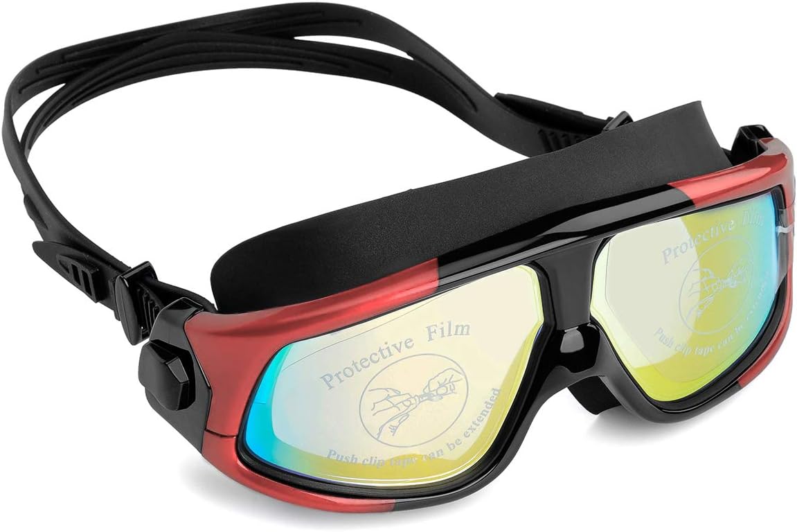 Professional Swimming Goggles No Leaking Adjustable Fit Anti-Fog Waterproof UV Protective for Adult Women Men