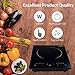 Weleyas Portable 1800W Gold Energy Efficiency Electric Induction Cooktop Countertop Single Burner with Power, Temperature and Timer Setting, Full Glass and Sensor Touch Control