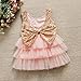 XILALU For 12M-5Y, Baby Girl Lovely Sequins Dress Bow Layered Tulle Party Formal Dress (12M, Pink)