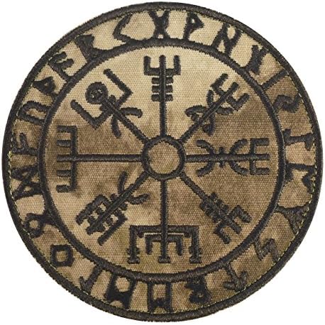 Arid A-TACS AU Vegvisir Viking Compass Norse Rune Morale Sew Iron on Patch