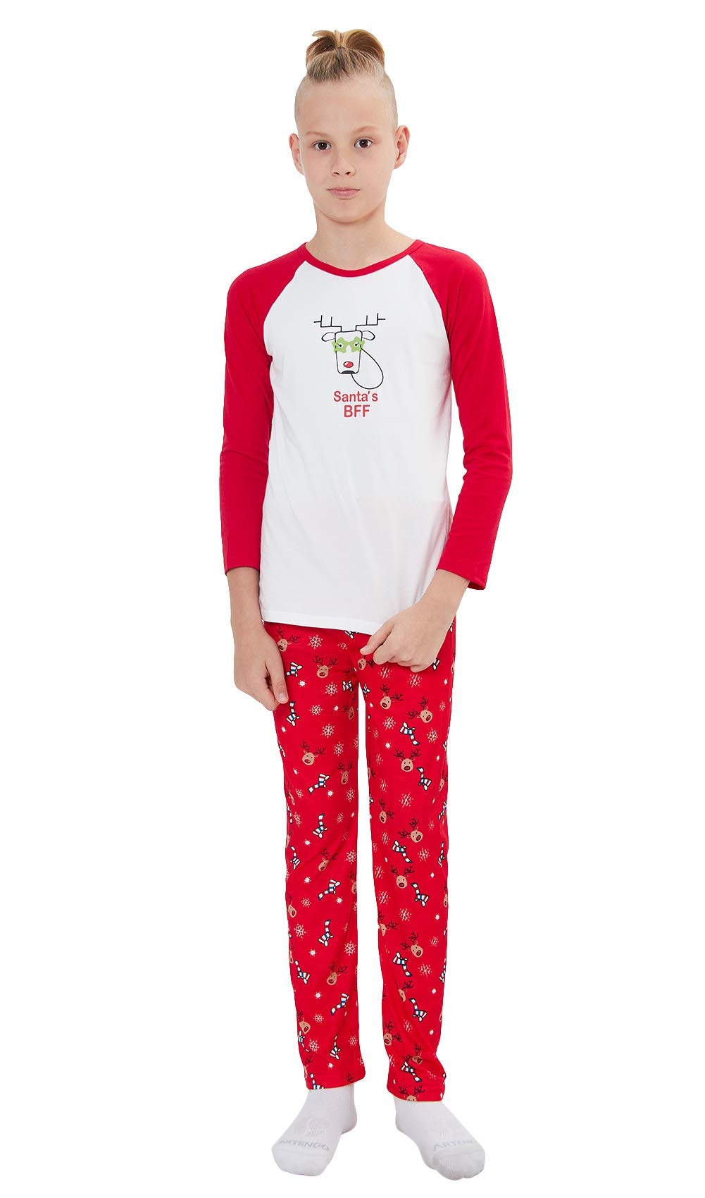 Natale Famiglia Matching Pigiama, Divertente Babbo Natale Chillin Lettera Stampa Mamma e papà Bambini Sleepwear Pigiama Bambino Manica Lunga Set per Ragazze Ragazzi