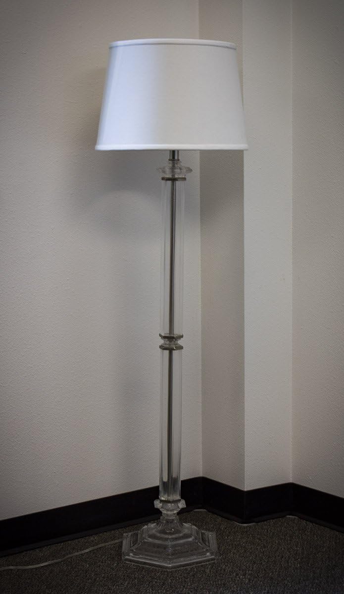 47 8 Battersby Mirror Plated Floor Lamp Satin Nickel Finish Base