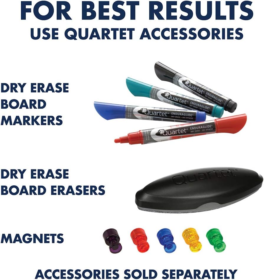 Quartet Magnetic Whiteboard, 8' x 4' White Board, Nano-Clean, Silver Aluminum Frame (SM538) : Office Products