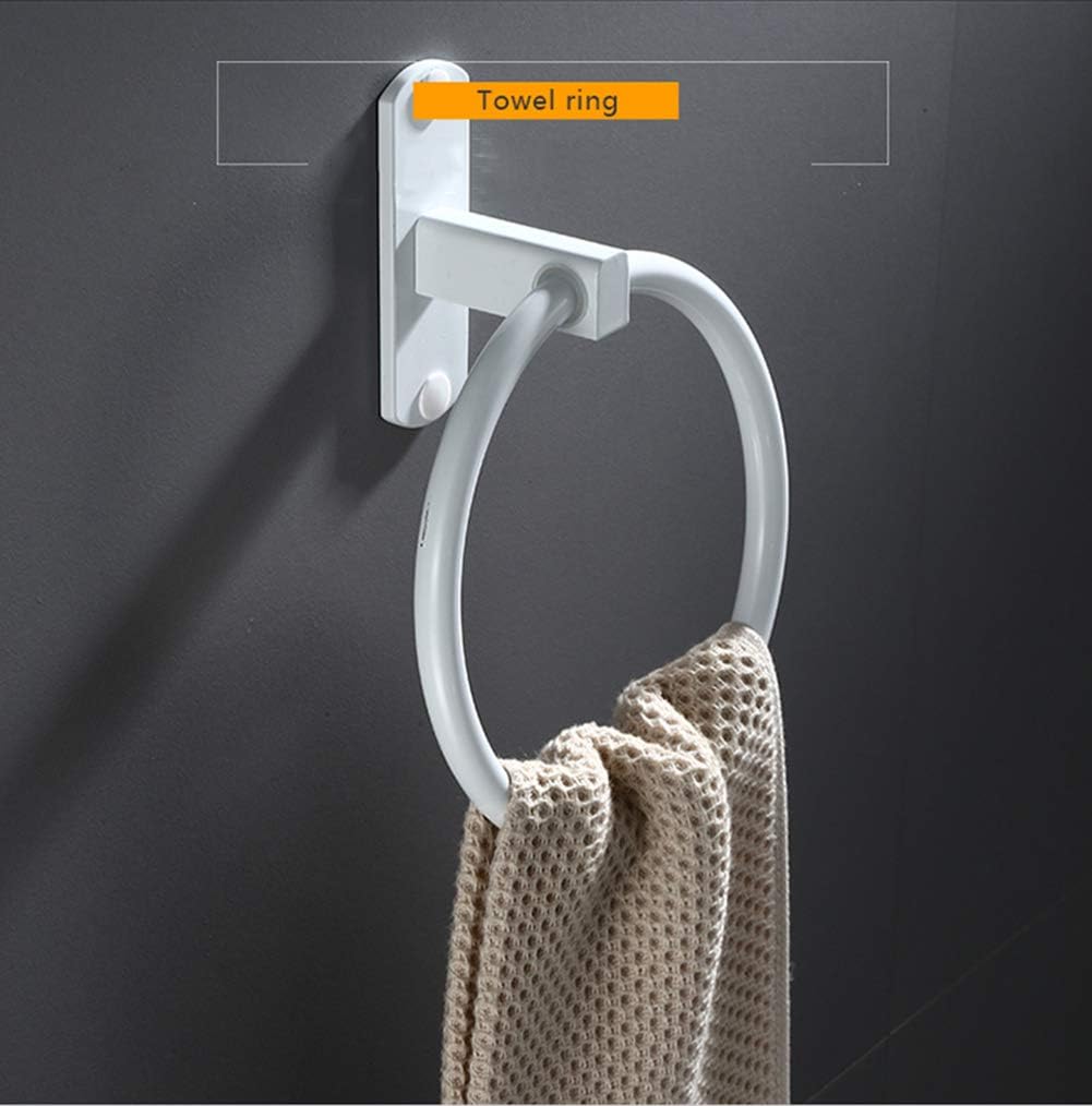 Hovico Towel Rings,Exemption Drill Hole Towel Rings,Towel Hanger Rings for Bathroom and Kitchen Suitable for Bathroom, Kitchen and Bathroom (Black): Home & Kitchen