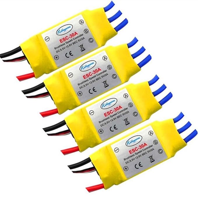 LHI 30a Brushless Regler ESC Multicopter Kk Quadrocopter (Packung mit 4 Stück) (Yellow)