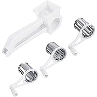 Rotary Cheese Graters, 3 in 1 Manual Handheld Cheese Cutter Slicer Shredder Rotary Cylinders, Hand Crank Kitchen Tool…