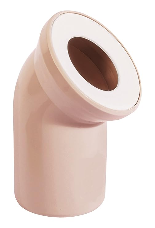 Sanitop-Wingenroth 21642 5 Anschlussbogen für Stand WC | Beige | 45 Grad | WC, Toilette