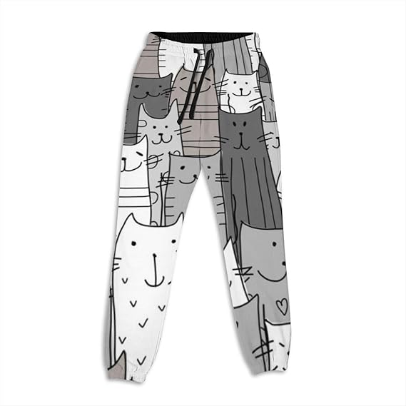 Amazon Co Jp スウェットパンツ レディース 面白い 猫柄 ジョガーパンツ ロングパンツ ルームウェア 部屋着 ポケット付き 下 ジョガー パンツ スウェット カジュアル スポーツウェア ズボン 長ズボン ルーム着 ランニング 美脚 服 ファッション小物