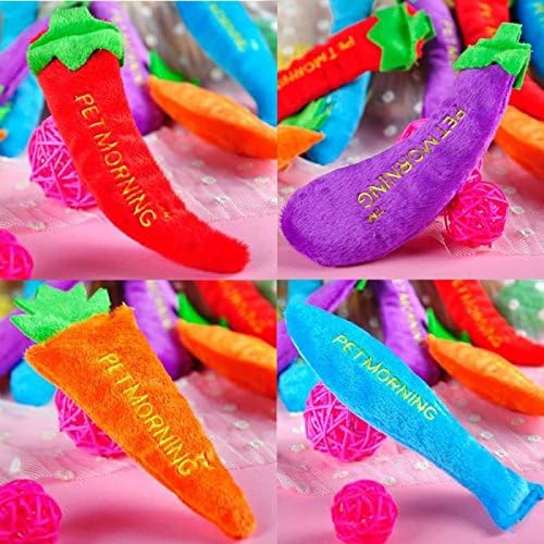 Funny Thumb Toys Fish / Carrot / Eggplant / Chillies Cat Teeth Grinding Claw Cat Mint Pillow -OmenTech