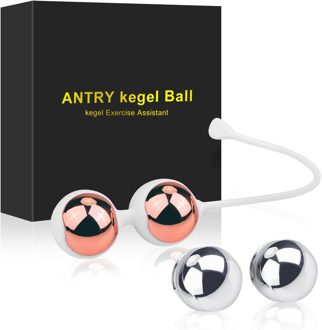 Kegel Exercise Weights - Lilizhou Ben Wa Kegel Balls Weighted Exercise Kit for Beginners or Advanced, Doctor Recommended for Women Girls Bladder Control (Glod and Sliver)