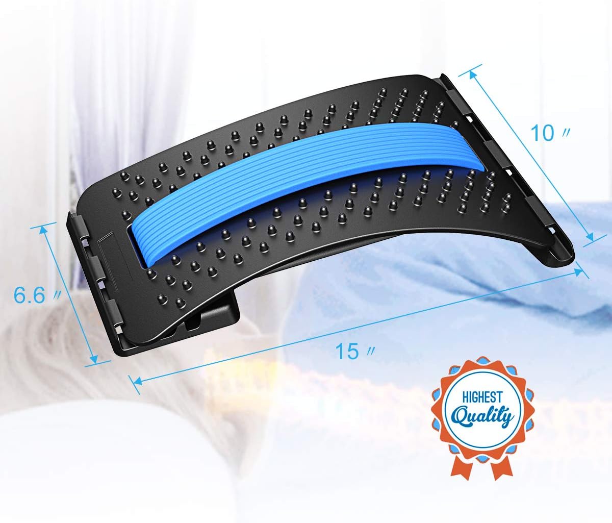 Bcway Back Stretcher, Multi-Level Lumbar Back Device for Upper and Lower Pain Relief,Herniated Disc,Sciatica, Scoliosis,Spine Deck on Bed Chair Car: Health & Personal Care