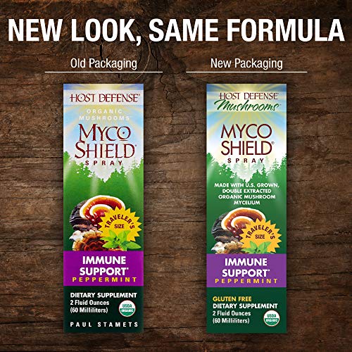 Host Defense - MycoShield Multi Mushroom Spray Peppermint, Daily Immune Support with Agarikon, Turkey Tails, and Reishi, Non-GMO, Vegan, Organic, 142 Servings (2 Ounces) - Thumbnail 4