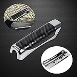 VGEBY Car Carbon Fiber Style Hand Brake Protective Handle Cover Decor Cover - 2 Types (Color : Black)