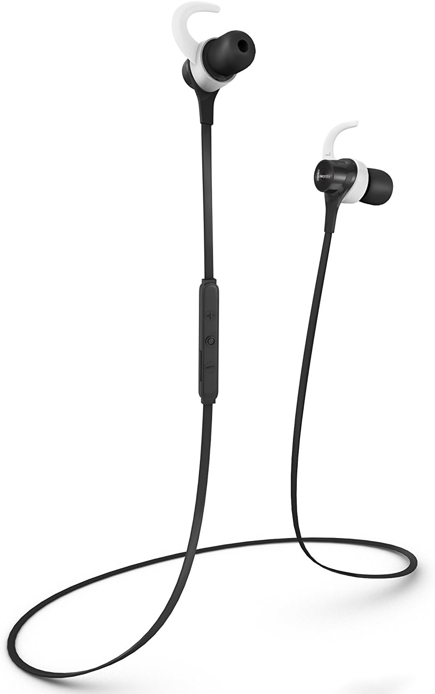 luetooth wireless earphones, Neojdx Triumph Stereo running earbud, headphones for Sport, Gym with microphone - Black