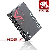 AV Access HDMI Switch 3X1 with IR Control,4K60Hz,HDCP 2.2,HDR,3D,Dolby/DTS 7.1/5.1, 3 port hdmi switcher,No need extra Power Adapter