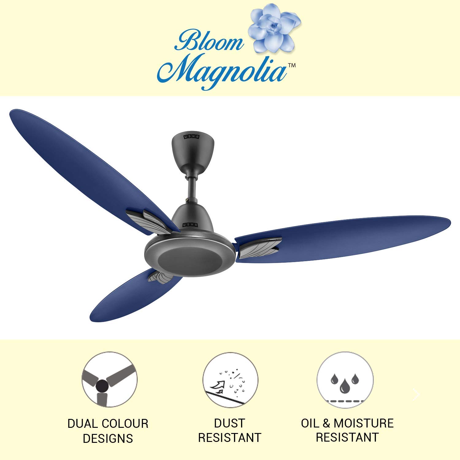 Buy Usha Bloom Magnolia Goodbye Dust Ceiling Fan 1250mm Sparkle
