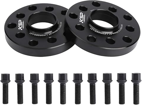 Pernos M14X1.5 Negro Audi A3 A4 A6 5X112 57. 4 X 15 mm Negro Aleación Separadores De Rueda