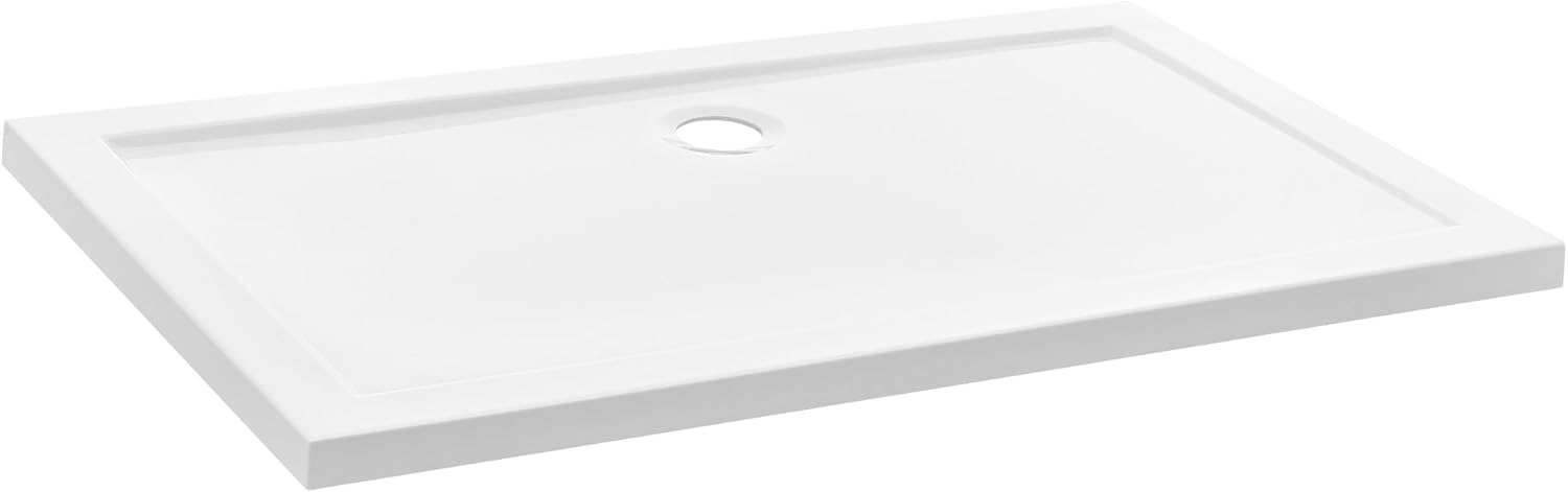 [neu.haus] Receveur de douche 80x120cm blanc pur bac à douche rectangulaire extra plat salle de bains