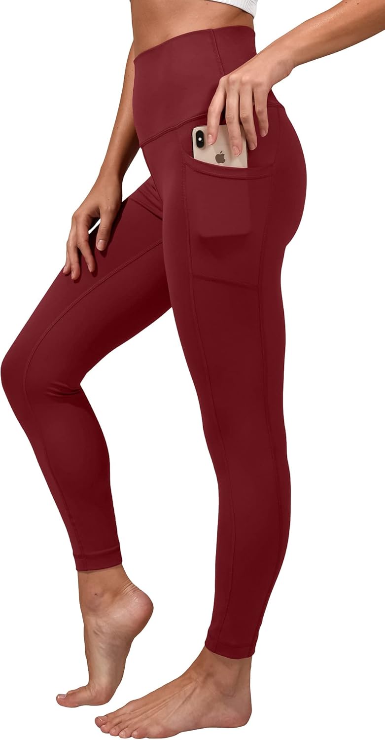 Yogalicious Lux High Waist Elastic Free Side Pocket Ankle Legging: Clothing