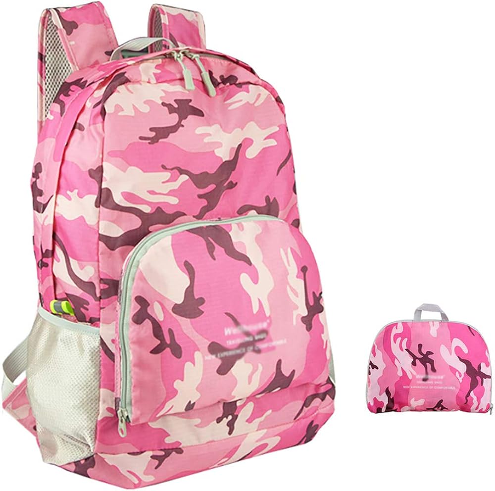 Folding lightweight backpack 25L hiking backpack men and women adult camouflage backpack casual