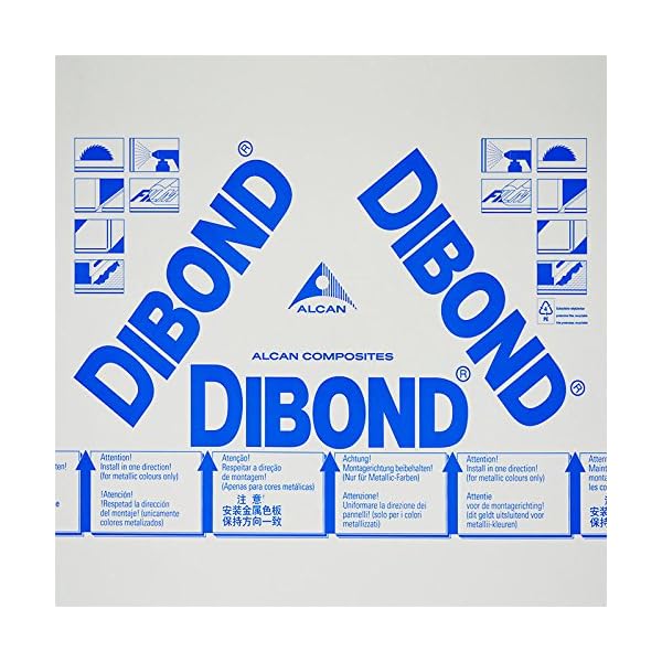 6mm Alu DIBOND® Platte 50x25 cm weiß – Bild 4