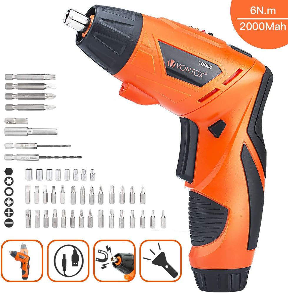 Mini Avvitatore Elettrico 3.6V Con 47 Accessori - Pieghevole A 90°, Luce LED, Per Fai-da-te E Casa - Foto 11