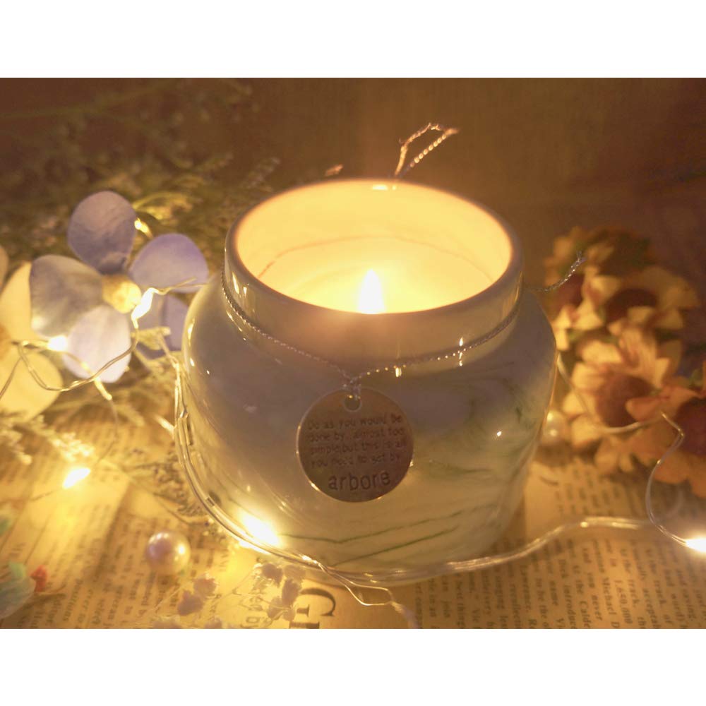 Natural Soy Wax Scented Candle, Aromatherapy Jar Candle, Fragrant Candle, Wild Bluebell, Grey, Relax & Fresh air, 1 piece