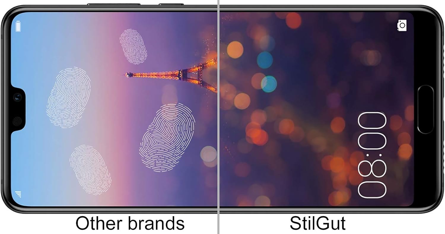 StilGut 3D Full Cover Tempered Glass Screen Protector Compatible with Huawei P20 Lite, Black/Clear - Image 5